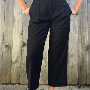 J. Crew Cropped Wool Pant | Black | Size 6
